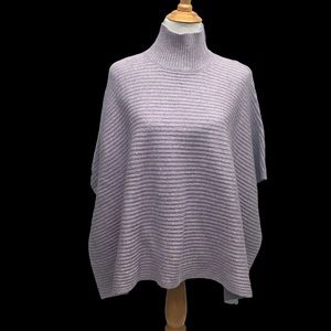 J. Jill Lavender Poncho Style Turtleneck Sweater Misses size S-L